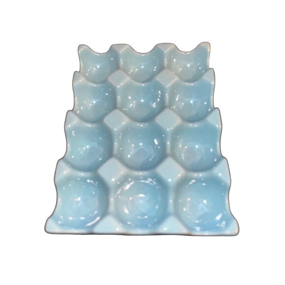 5” x 7”, light aqua blue dozen egg counter tray - Picture 1 of 14